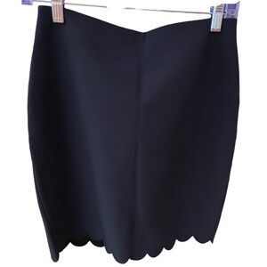 Banana Republic Dark Blue Scalloped Pencil Skirt Size 0 Petite